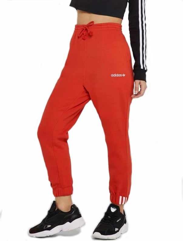 Pantallona të gjata për femra adidas ORIGINALS, të kuqe