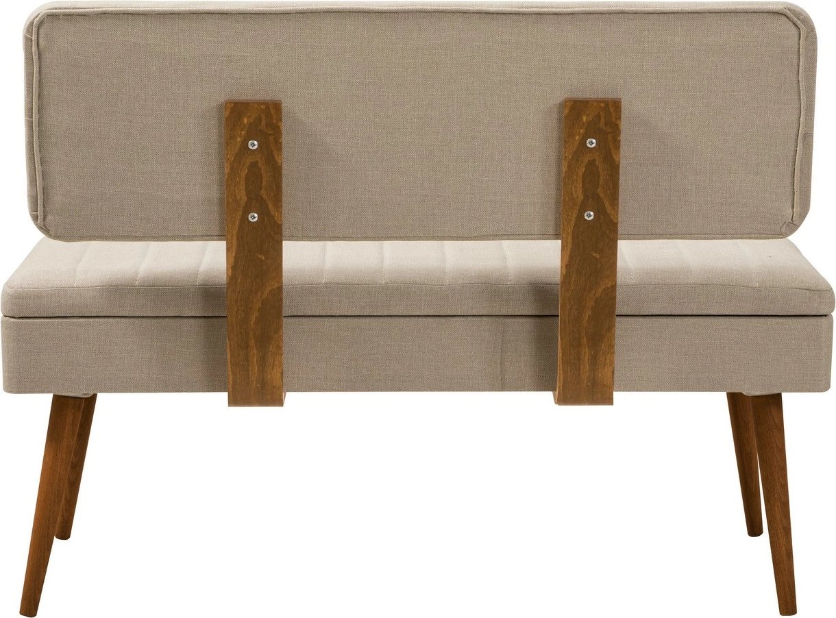 Set tavoline me karrige për ngrënie, zgjatues, 6 pjesë, Skye Decor, ngjyrë arre, krem