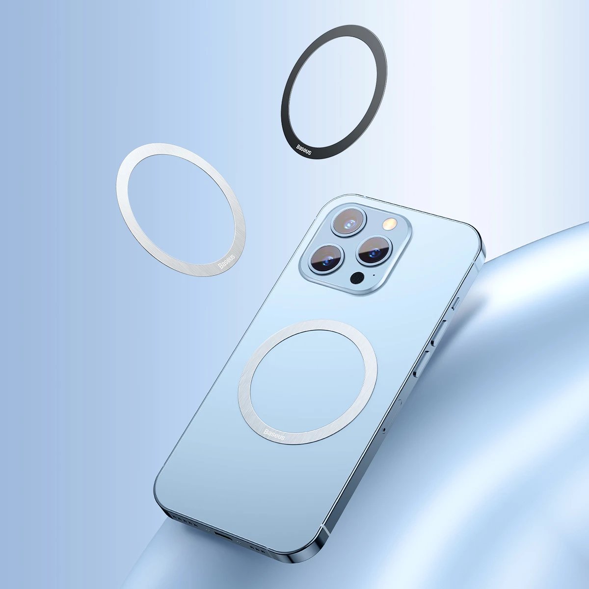 Unaza magnetike Baseus Halo Series PCCH000001, për celular, 2 copë, e zezë