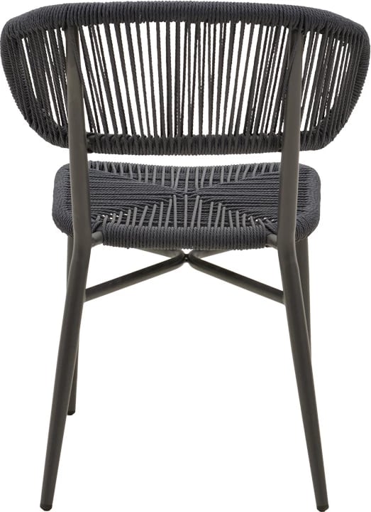 Karrige Agus, alumini, ratan PE, ngjyrë e zezë, e grumbullueshme, 55x63x77cm