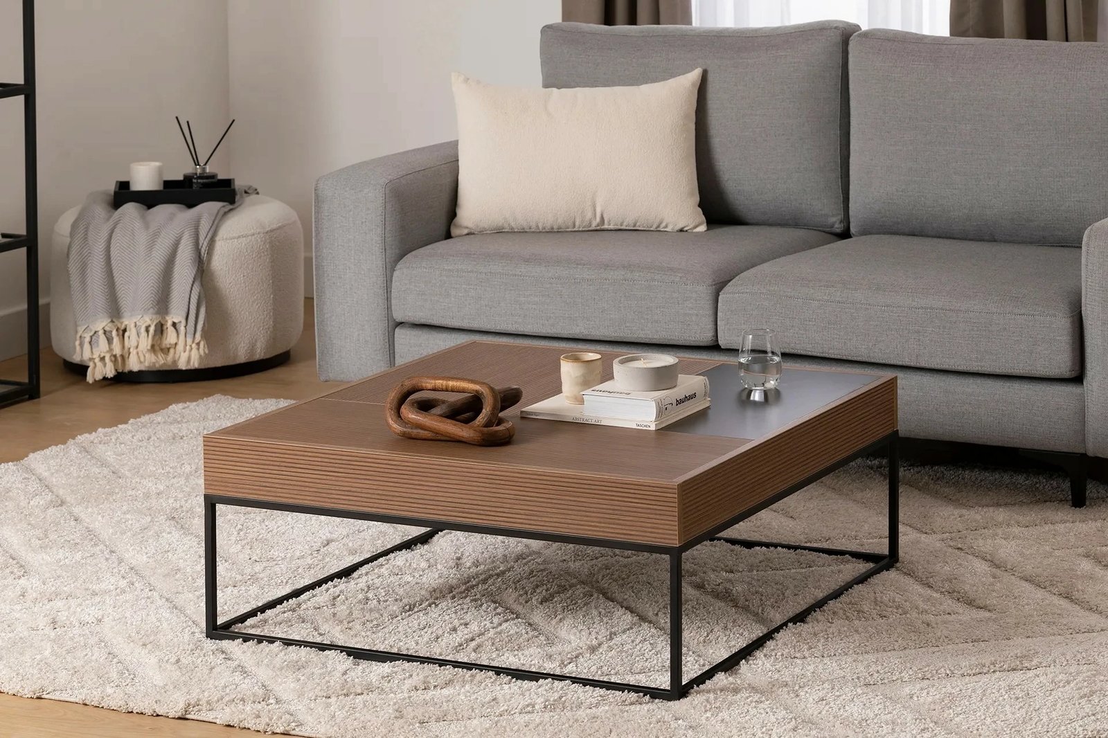 Tavolinë kafeje Hanah Home, Lena, ngjyrë arre