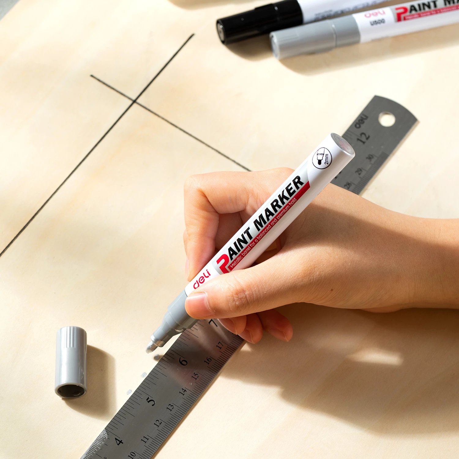 DELI PAINT MARKER SILVER 1/12 U500-SL