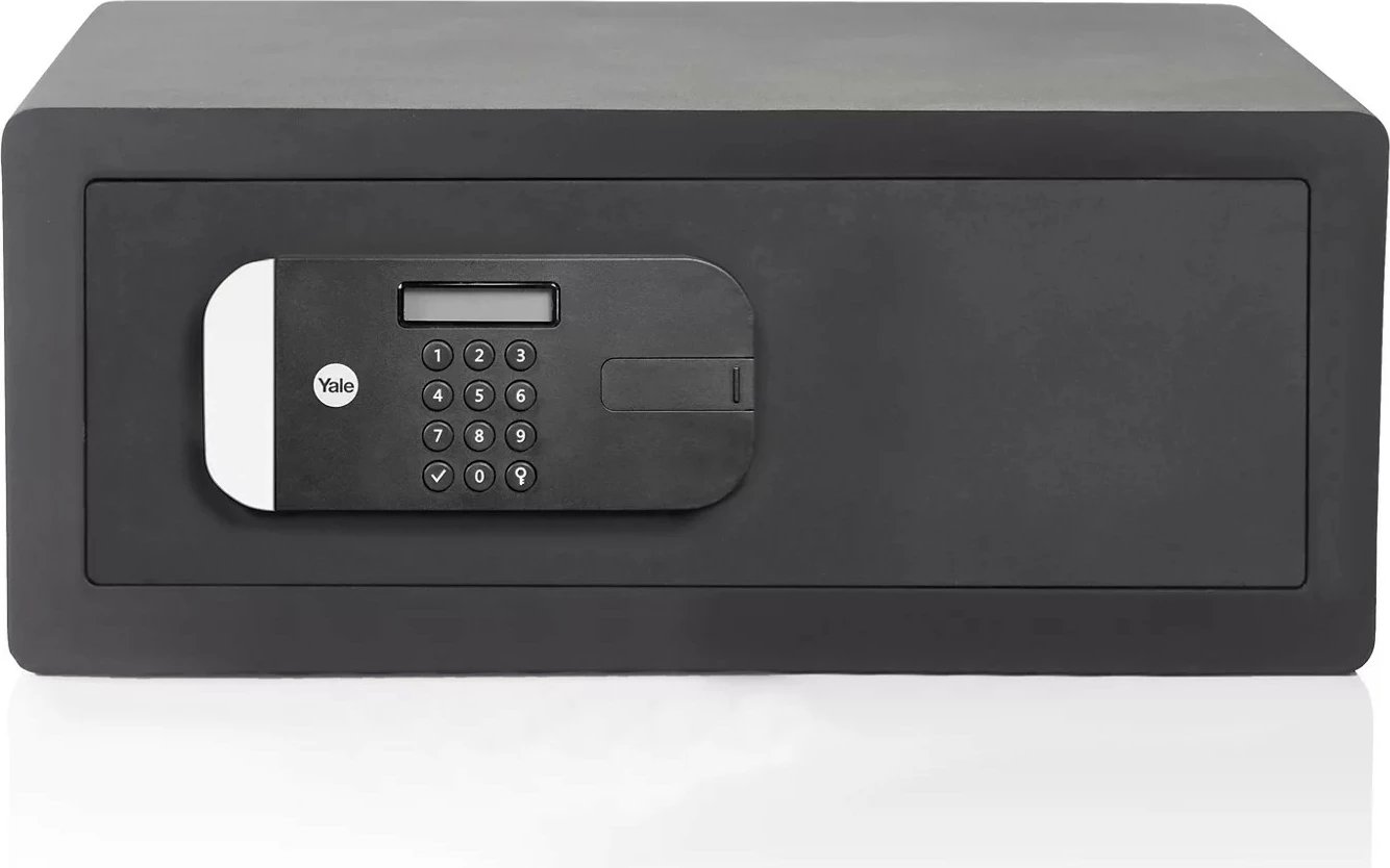 Kasafortë YALE HOME YLEM/200/EG1 për laptop, elektronike, 24.8L, e zezë