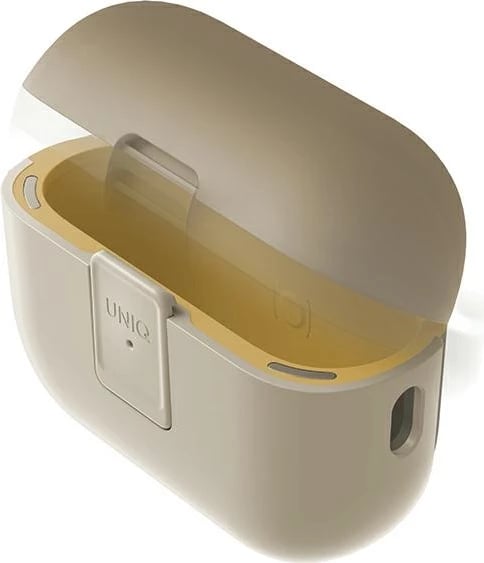 Mbështjellës UNIQ Clyde Lock Case për AirPods Pro 2, bezhë dhe e verdhë