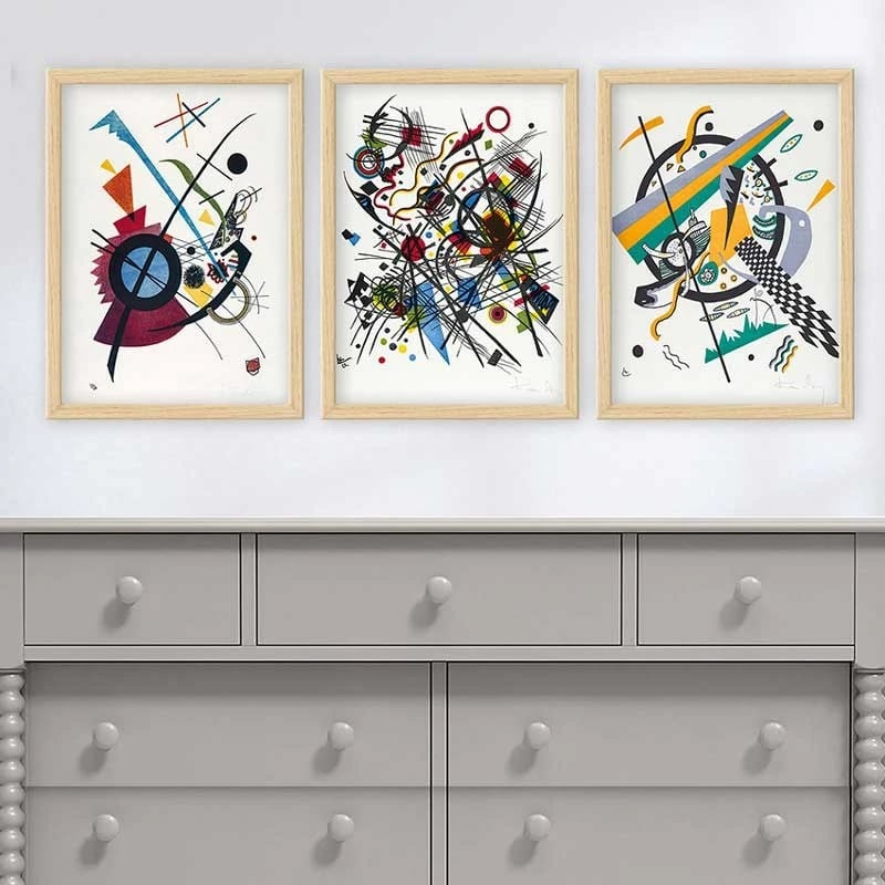 Pikturë dekorative me kornizë (3 copë), Wallity, 3NTC_UN2968523_5575