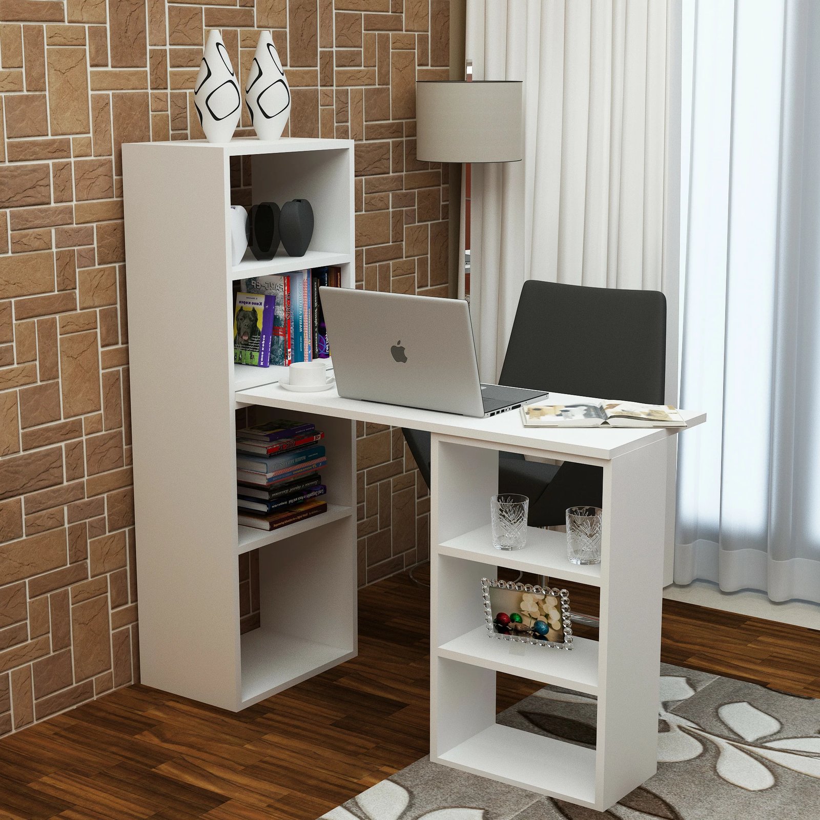 Tavolinë studimi Hanah Home, Last, e bardhë