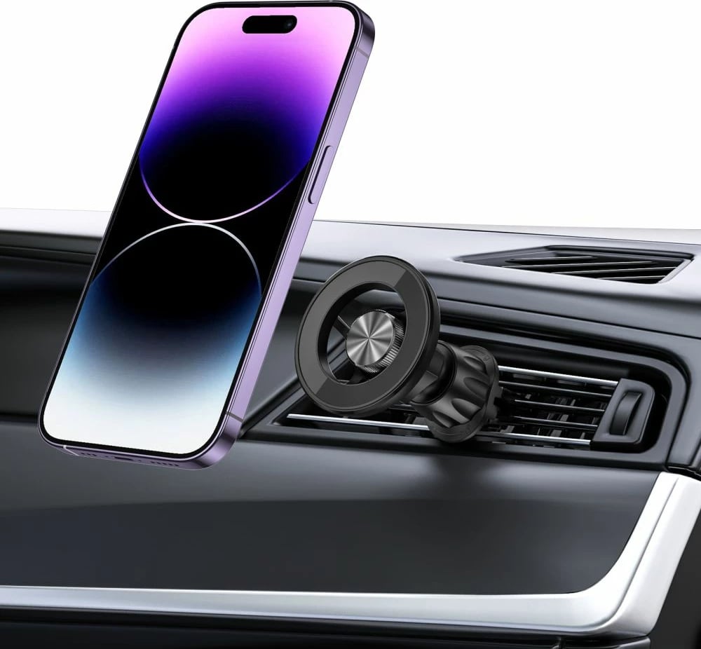 Mbajtëse magnetike për celular Tech-Protect N54 me MagSafe, për ventilator të makinës, e zezë
