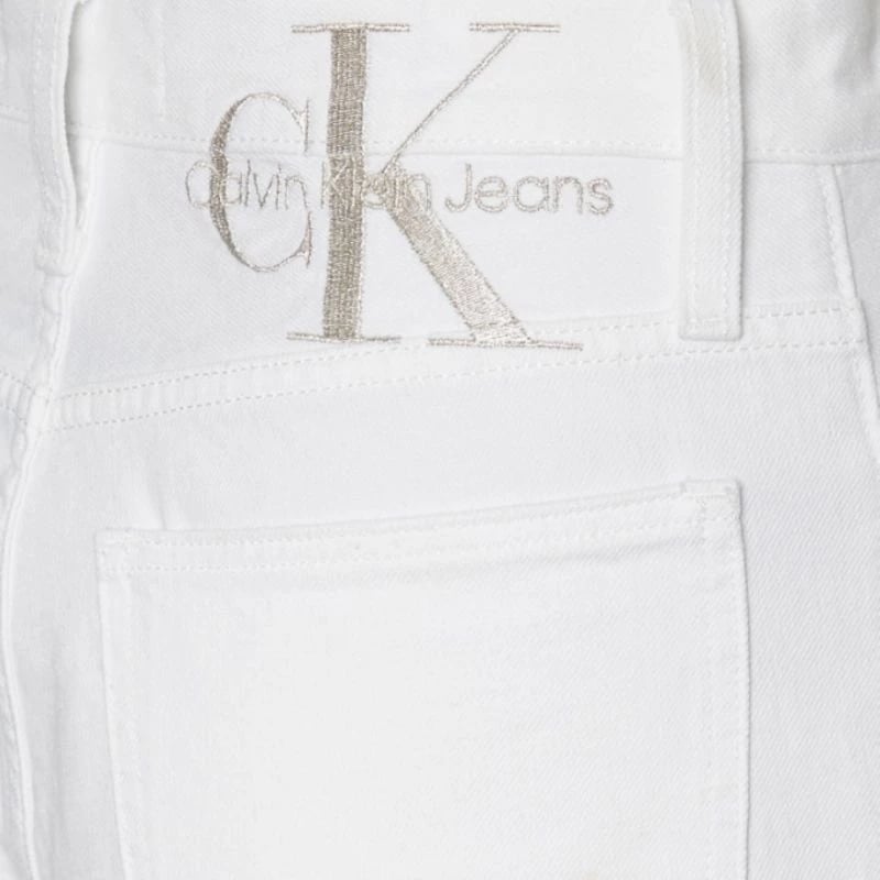 Pantallona Calvin Klein Jeans për femra, të bardha