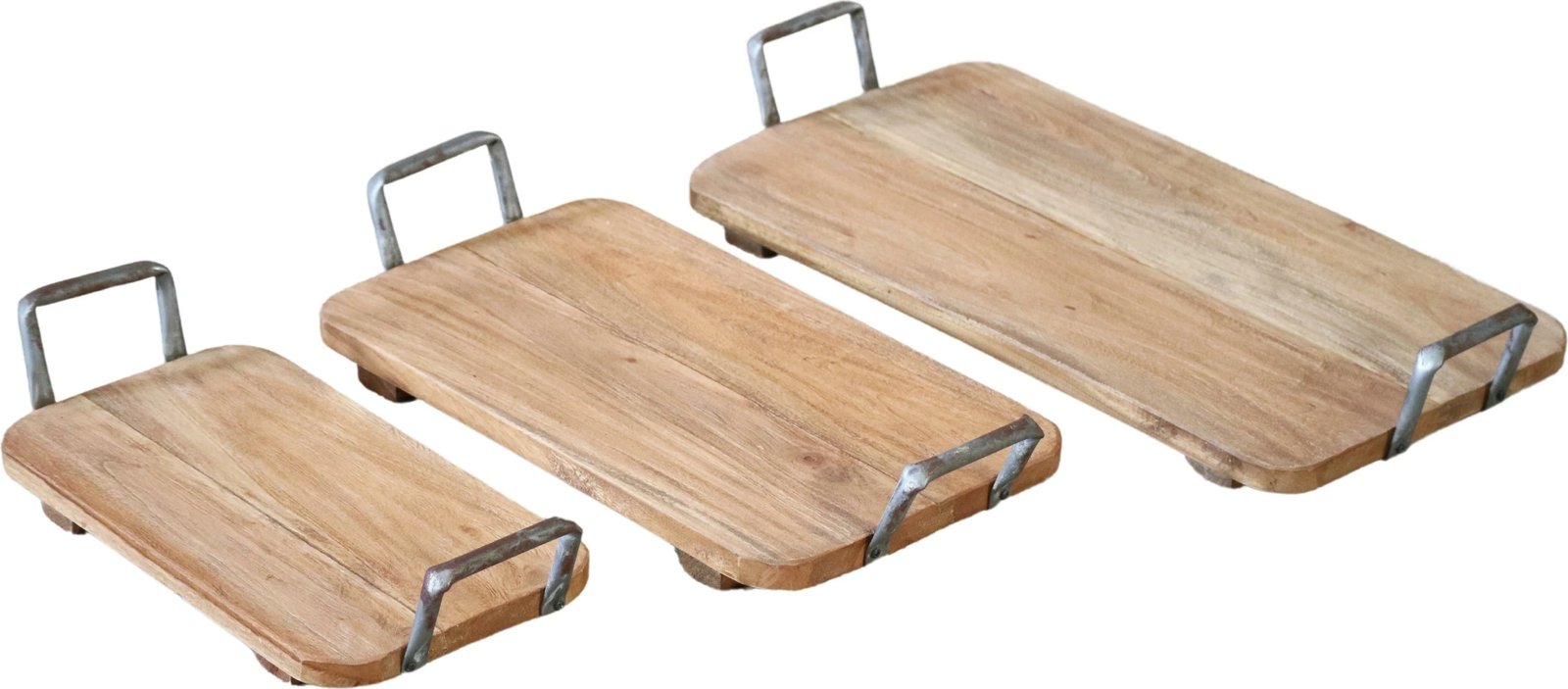Set tabakash druri Nextdeco 3 copë, M55xW31cm/ M44xW26cm/ M35xW20cm