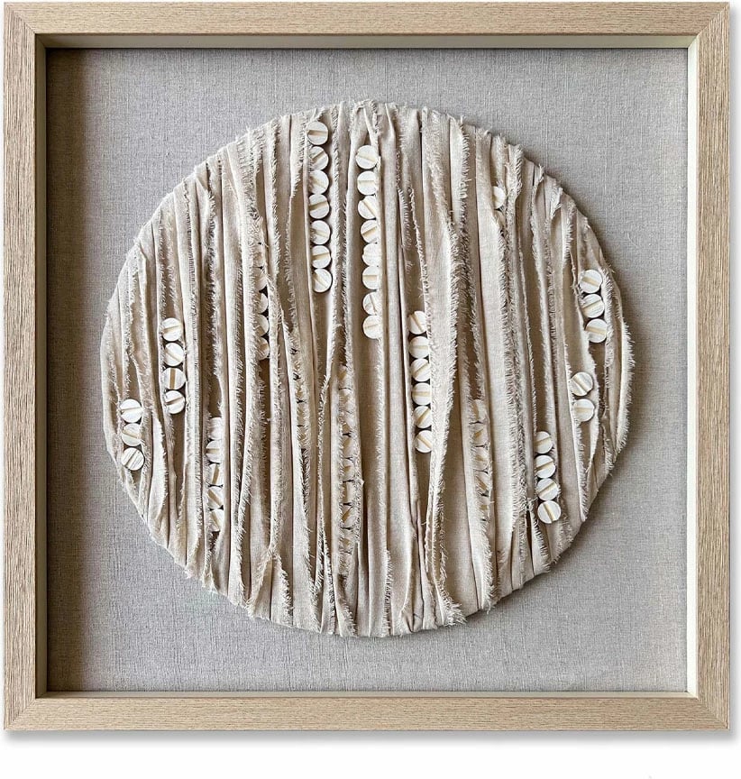 Pikturë dekorative PURE NATURE, pëlhurë, xham, bezhë-natyrale, 60x60x4cm