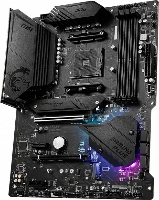 Pllakë amë MSI MPG B550 GAMING PLUS, Socket AM4, ATX, e zezë