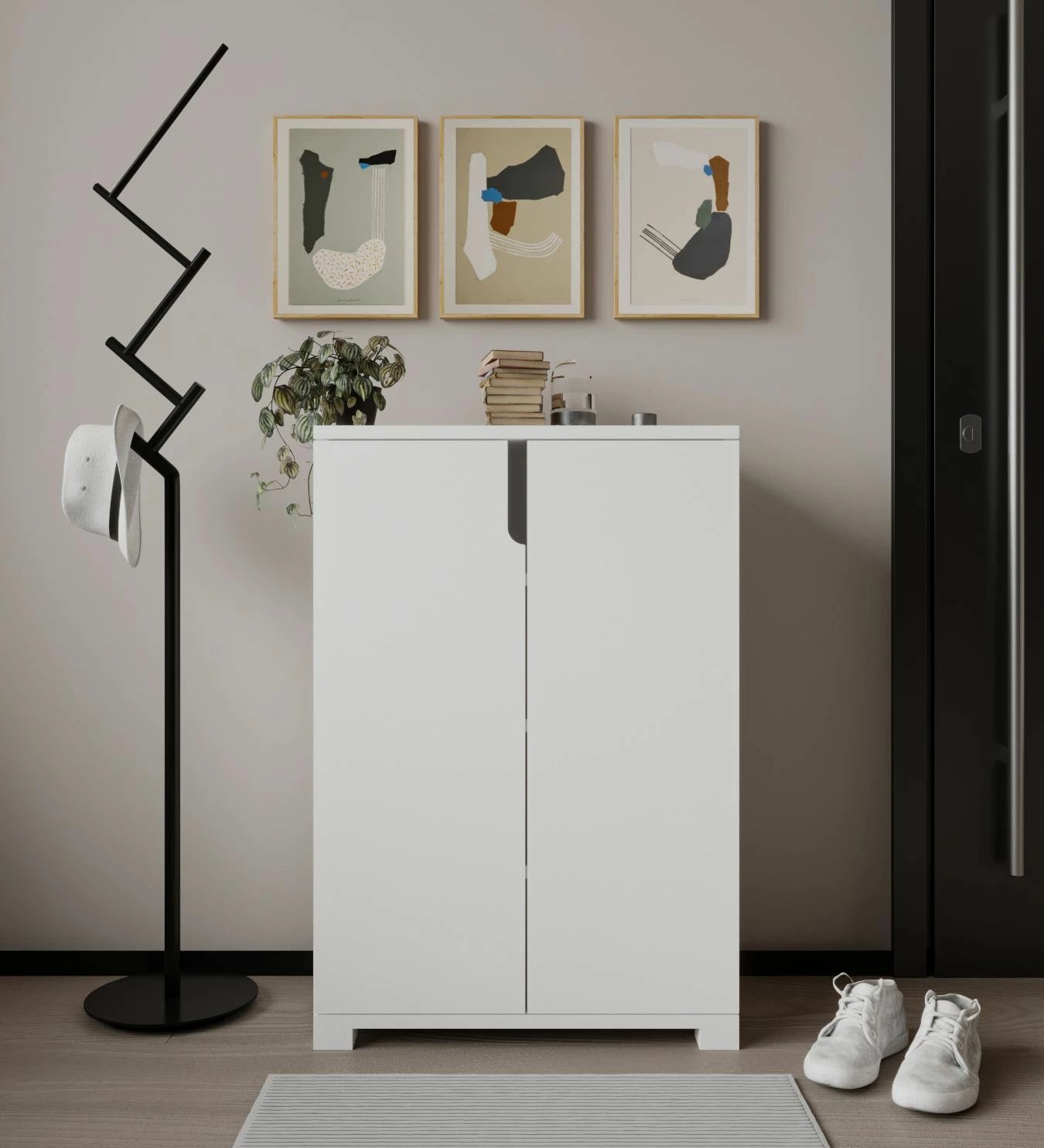 Dollap për këpucë Skye Decor, Venedik, i bardhë