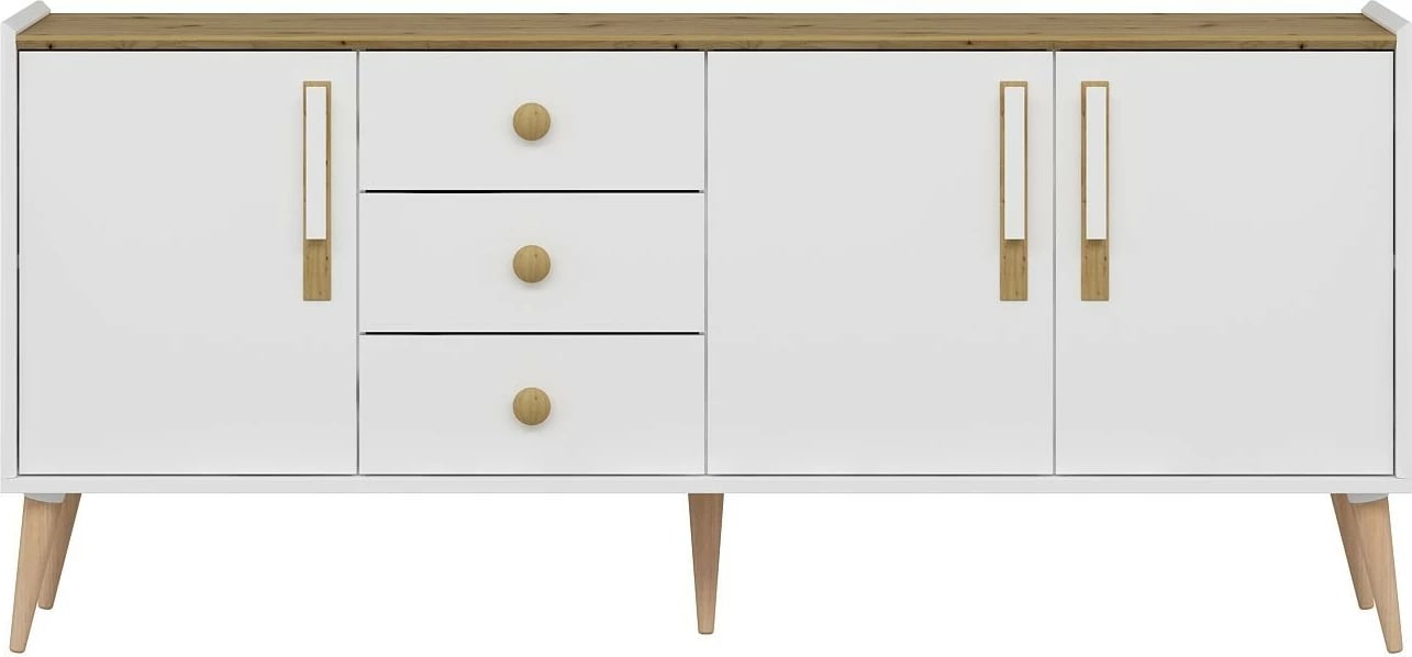 Konsol Skye Decor, Mitra, e bardhë