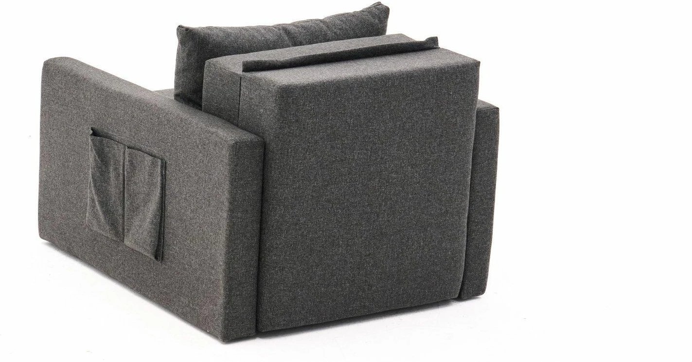 Krevati-karrige një vendi, ngjyrë antracit, Atelier del Sofa, Saros