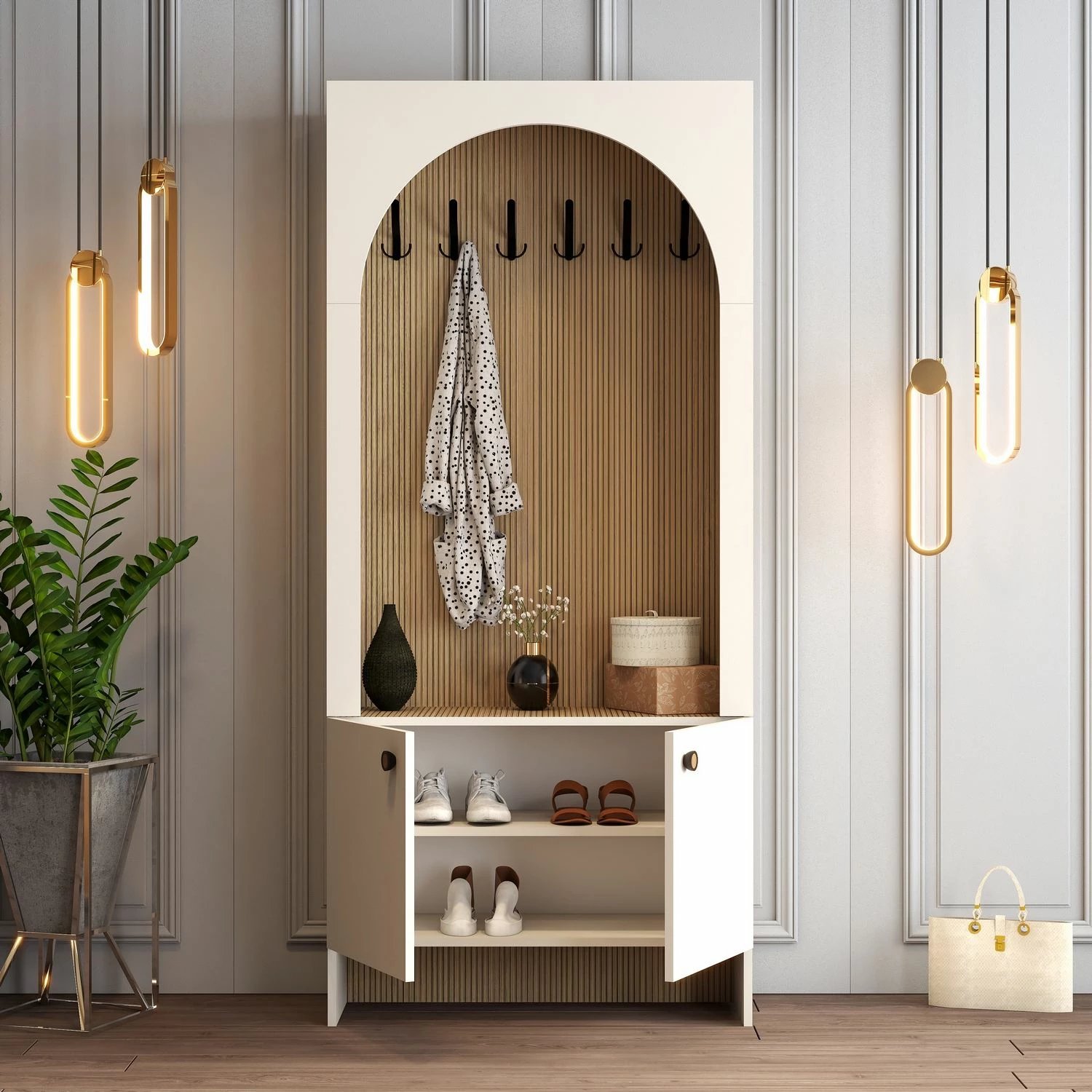 Stendë për korridor Skye Decor, Palermo K, krem dhe lis