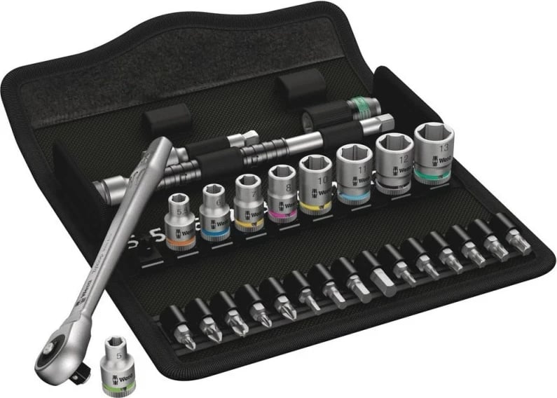 Set çelësa Wera 8100 SA 7, 2 doreza, i zi