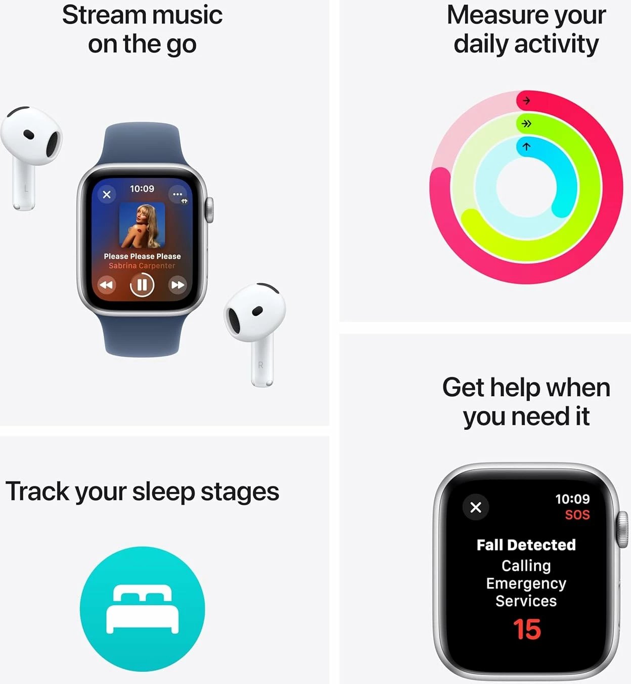 Apple Watch SE (2nd Gen) Silver, M/L