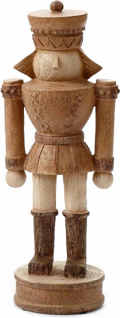 Dekor për Krishtlindje, arrathyes prej polirezine, ngjyrë kafe-bezhë, 12x9x30cm