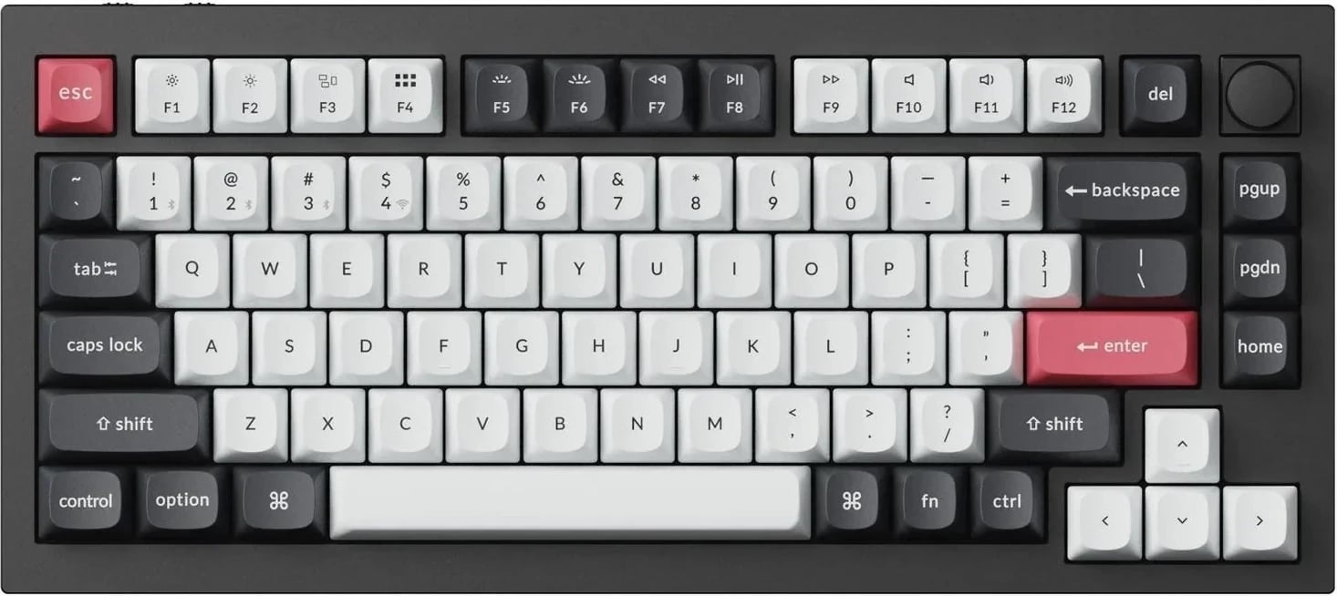Tastierë Keychron Q1 HE 75% Switch Magnetik Karbon e Zezë