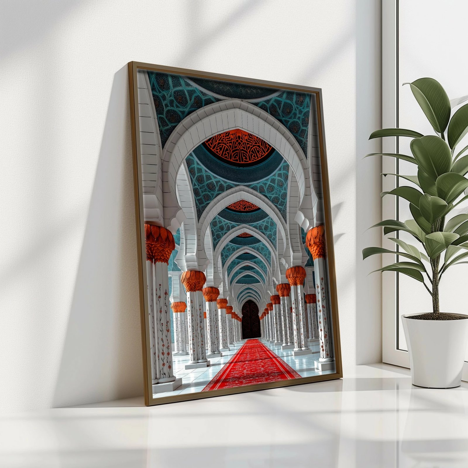 Pikturë dekorative me kornizë MDF, shumëngjyrëshe, Wallity, GE126-L