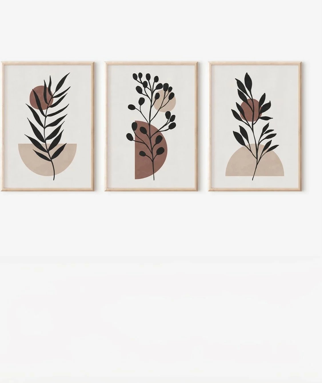 Set pikturash dekorative me kornizë, 3 pjesë, Wallity, 3Dartsohoset59