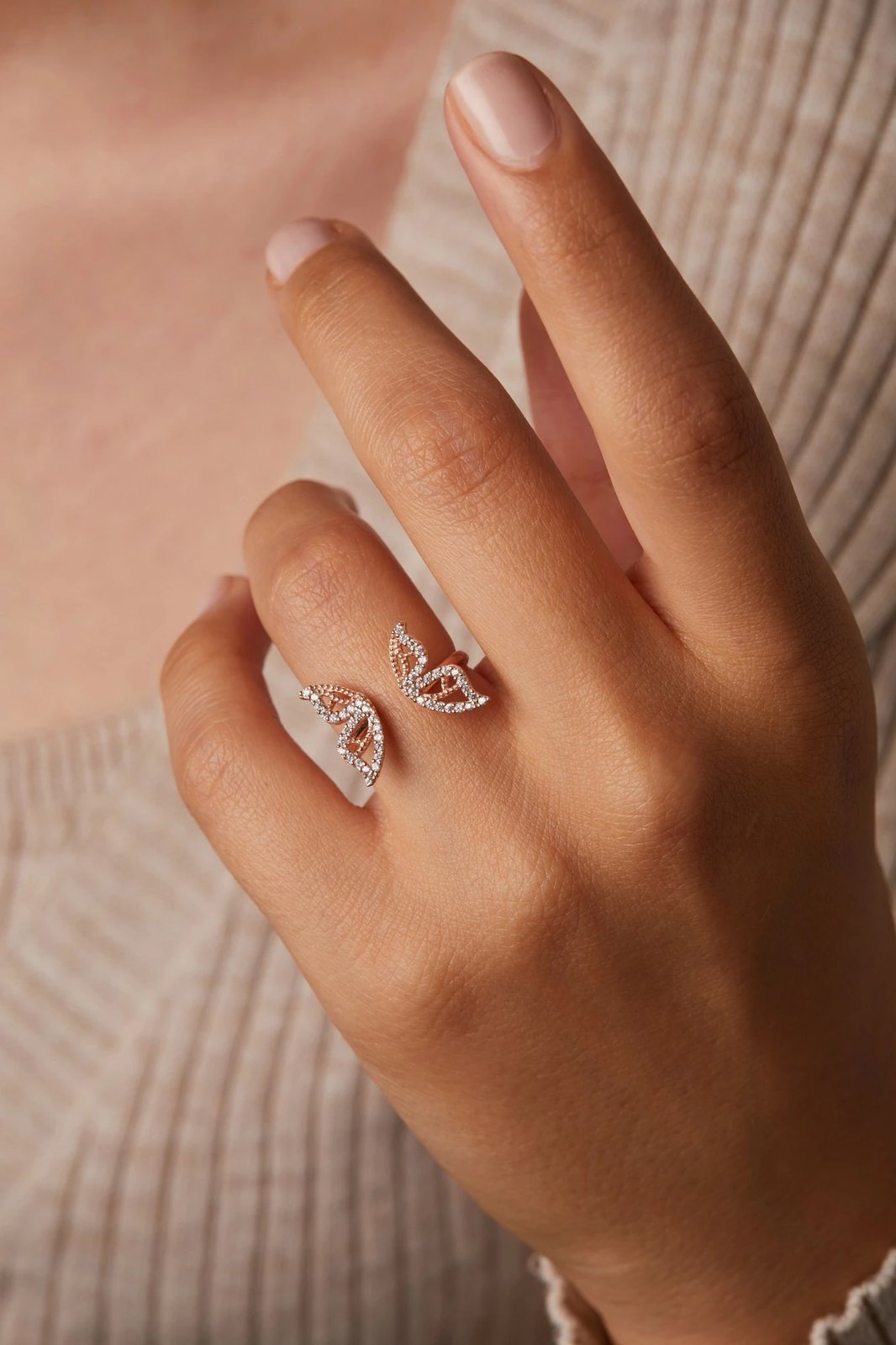 Unazë argjendi, ngjyrë ari rozë, Elika, ELKAB92067R