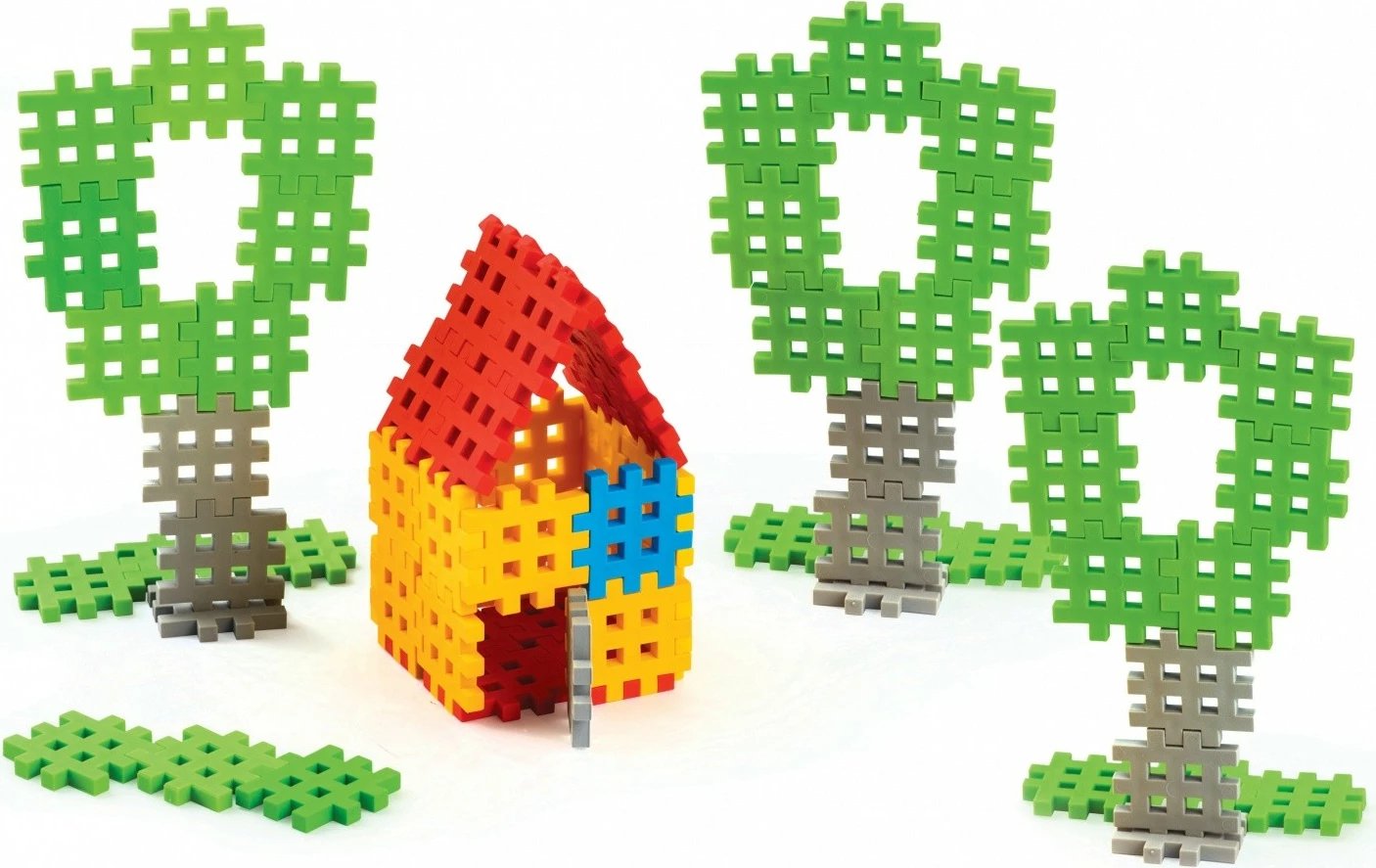 Set blloqe ndërtimi Marioinex Mini Waffle, 70 copë, shumëngjyrëshe