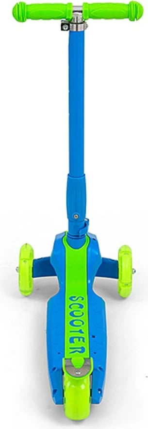 Trotinet, Milly Mally, Magic Scooter, 3 rrota, timon i rregullueshëm, drita në rrota, blu-jeshile