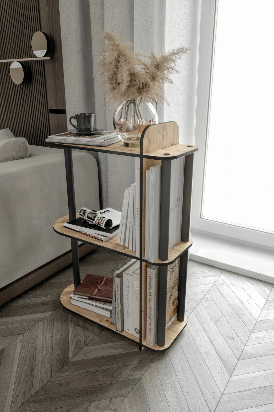 Tavolinë anësore, Skye Decor, ngjyrë lisi, Kaiteki