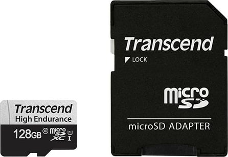 Kartelë memorie Transcend microSDXC 350V 128GB, Class 10, UHS-I, e zezë/argjendtë