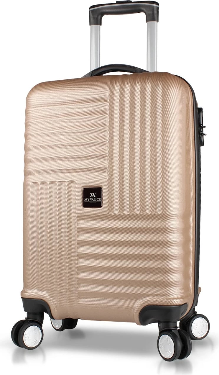 Valixhe udhëtimi, ngjyrë ari, Zoozie Bags, 58x36x22 cm