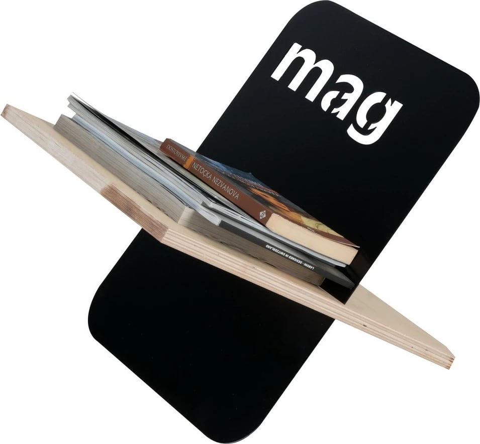 Mbajtës revistash Skye Decor, ngjyrë e zezë, Vemag
