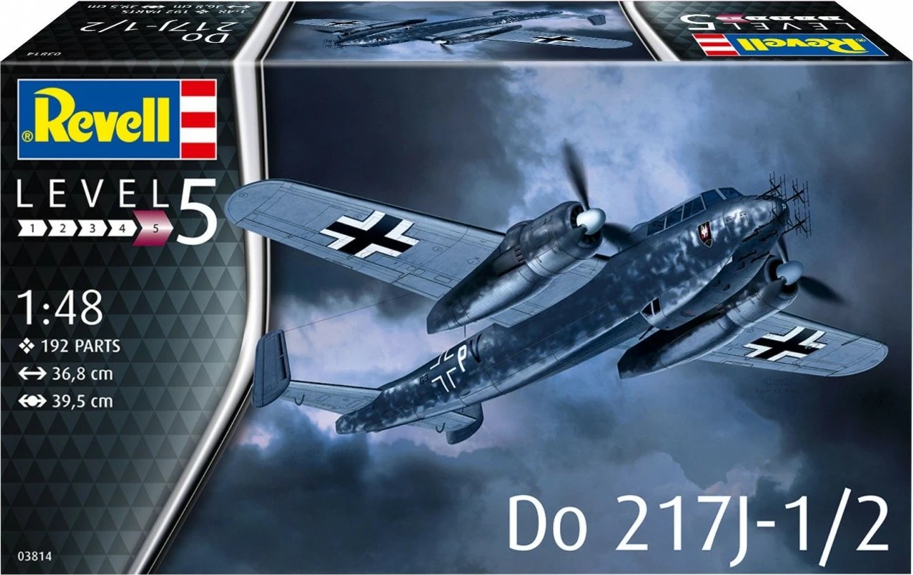 Model plastik avion Revell Do 217J-1/2, 1:48, 192 pjesë
