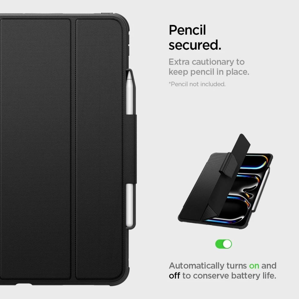 Mbështjellës Spigen Rugged Armor Pro për iPad Pro 13" 2024, i zi