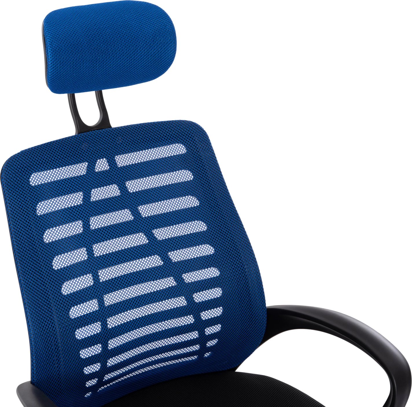 Karrige zyre TRAIL2 FH1193.36, ngjyrë blu dhe e zezë, pëlhurë rrjetë-krom, 61x61x116H cm.