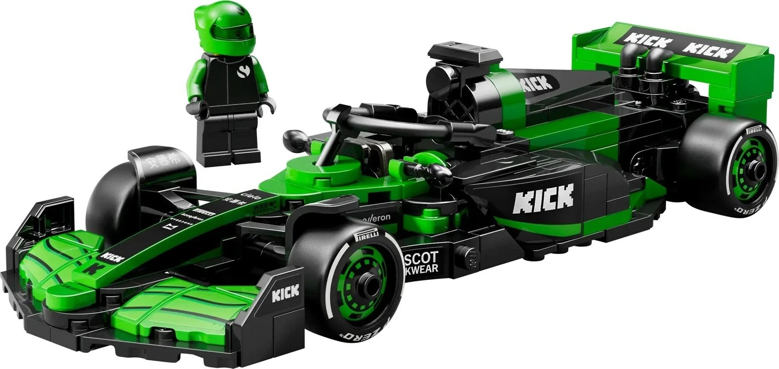 Set LEGO Speed Champions KICK Sauber F1 Team C44, 259 pjesë, me minifigurë, për fëmijë 10+ vjeç