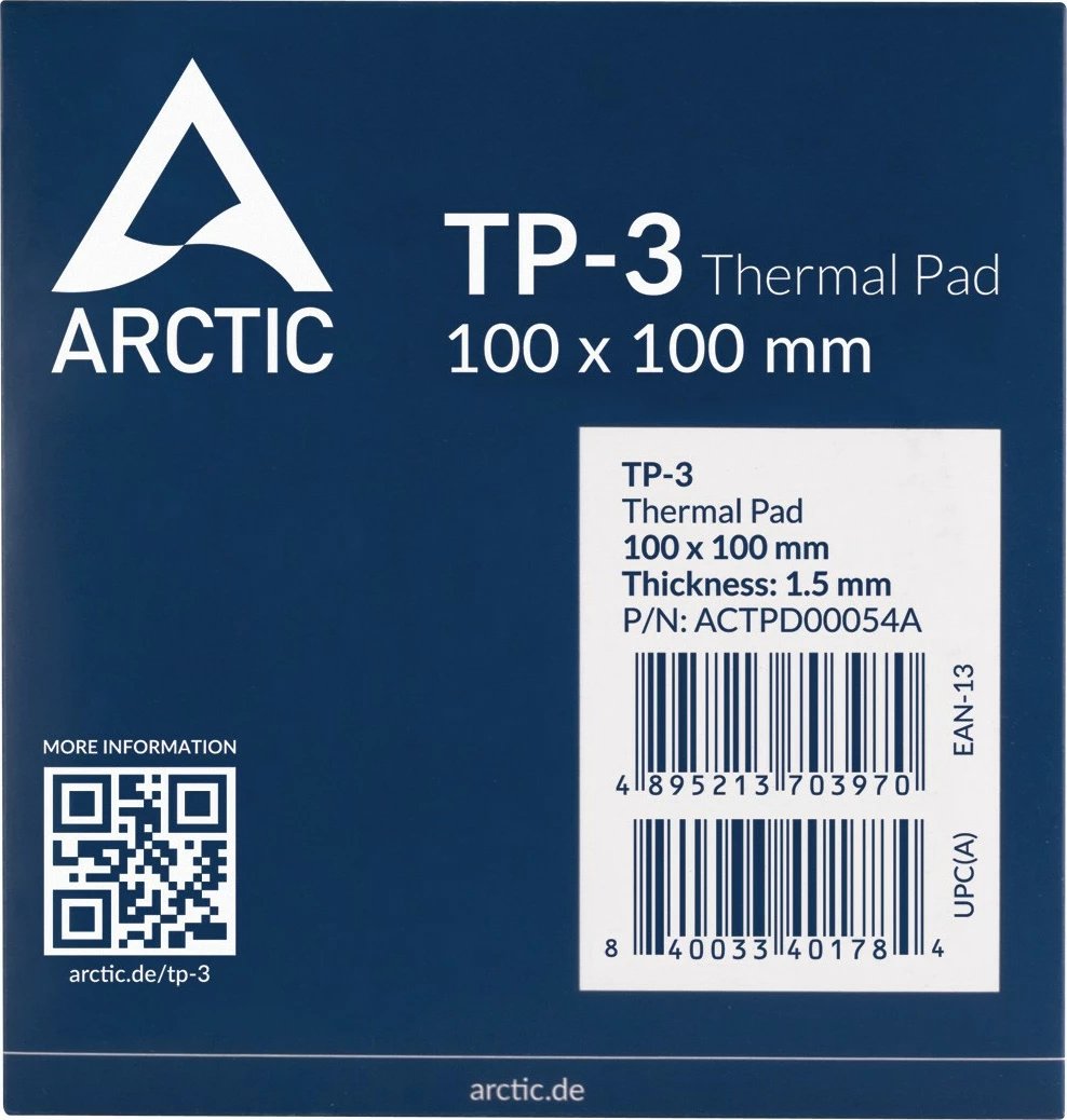 Pad termik ARCTIC TP-3 100x100mm, blu