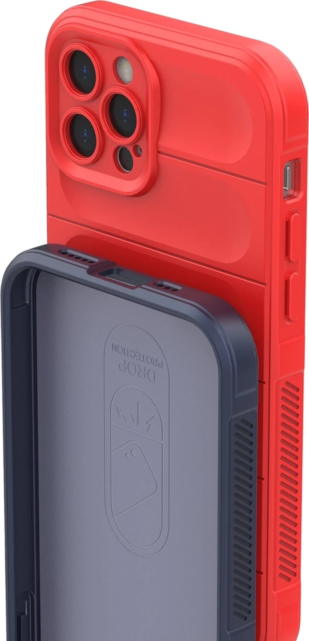 Mbështjellës Hurtel Magic Shield Case për iPhone 12 Pro, fleksibil, i blinduar, i kuq