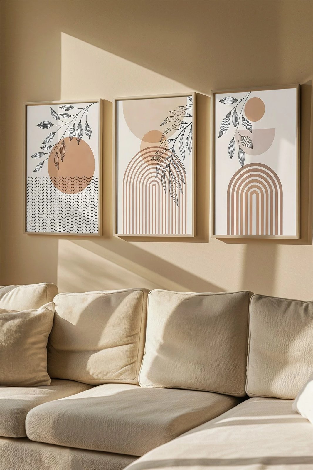 Pikturë dekorative me kornizë (3 copë), Wallity, 3Dartsohoset129