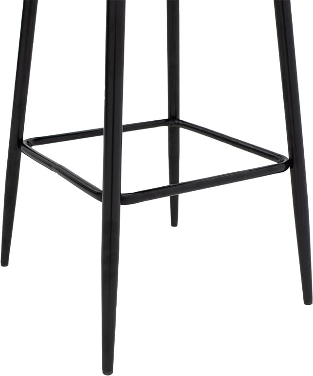 Karrige për bar Empower, metal i zi, material stof ngjyrë kafe antike