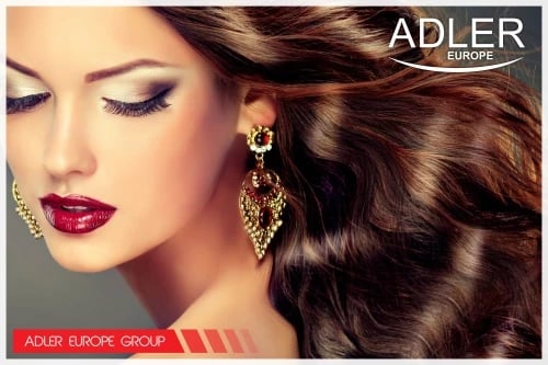 kaçurrelues flokësh, Adler, AD 2106, 25 mm, keramik, 40 W, e bardhë/argjend