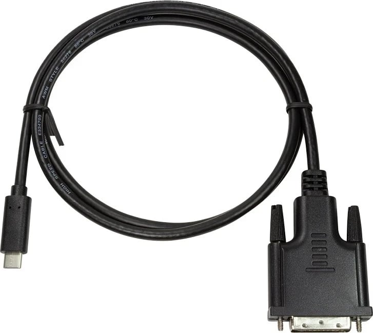 Kabllo USB-C-DVI LogiLink, 1.8m, e zezë