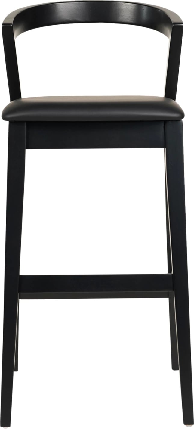 Karrige për bar NAMI FH9952.02 dru gome & PU-e zezë 47,5x59x102,5Hcm