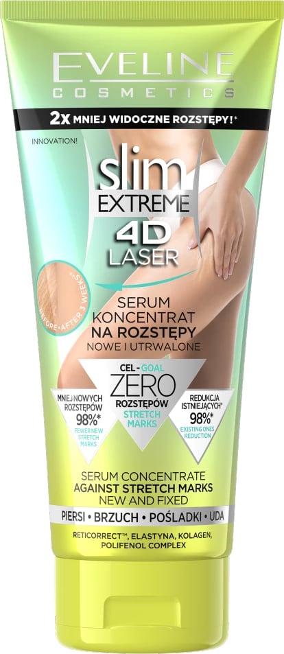 Serum për strija për femra Eveline Cosmetics Slim Extreme 4D Laser, 150ml