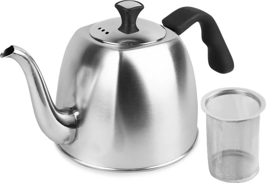 Çajnik Feel-Maestro MR-1333-TEA, 1.1L, çelik inox, i zi/argjendtë