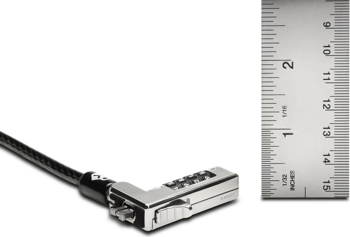 Kabllo sigurie Kensington Slim NanoSaver, kombinim mekanik, 1.8m, e zezë/metal Kabllo sigurie Kensington Slim NanoSaver, kombinim mekanik, 1.8m, e zezë/metal