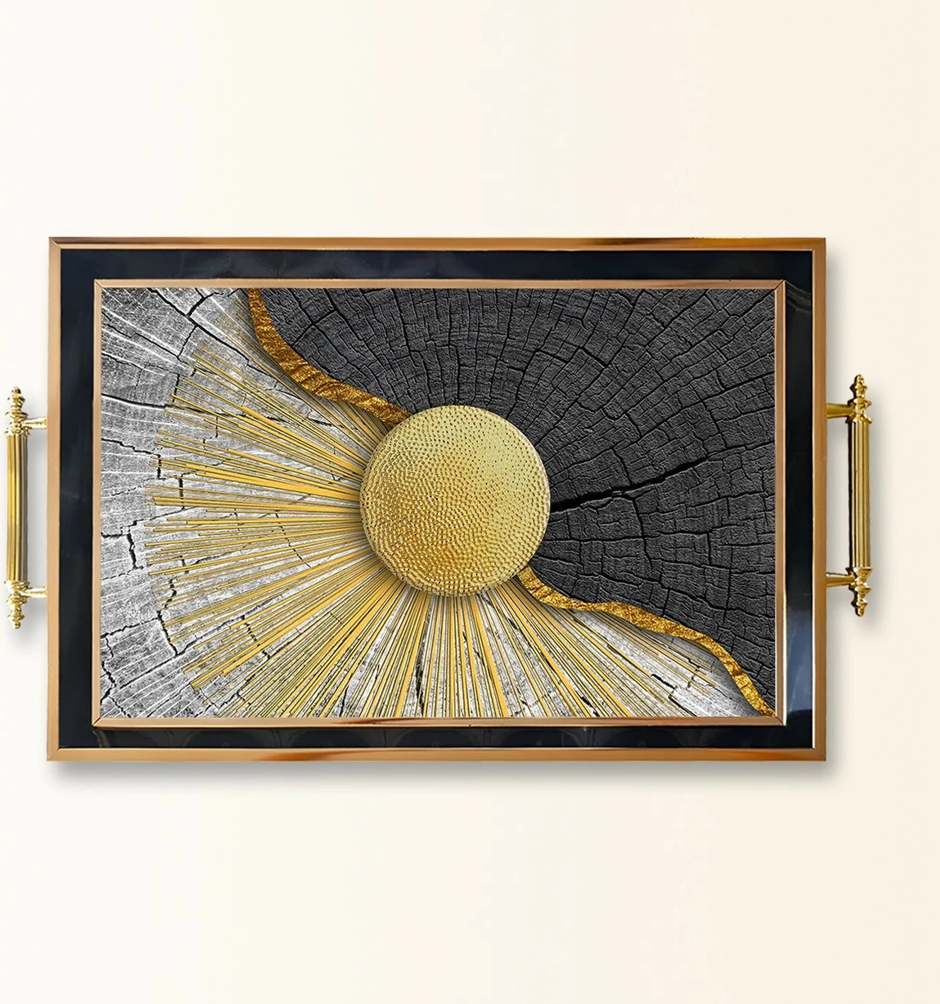 Tabaka prej qelqi, Aberto Design, TPA9833, shumëngjyrëshe, 50x29x3.5 cm Tabaka prej qelqi, Aberto Design, TPA9833, shumëngjyrëshe, 50x29x3.5 cm