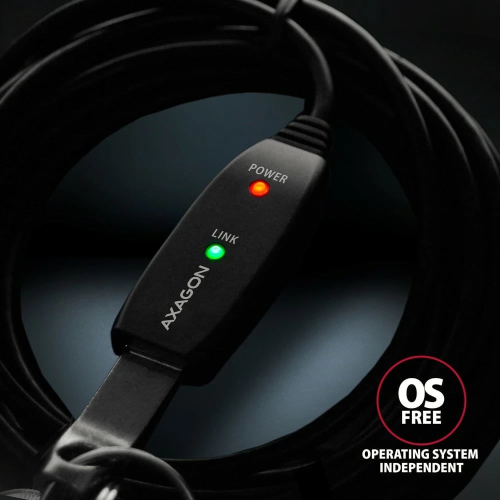 Kabllo zgjatues aktiv USB 2.0 AXAGON ADR-205, 5m, i zi