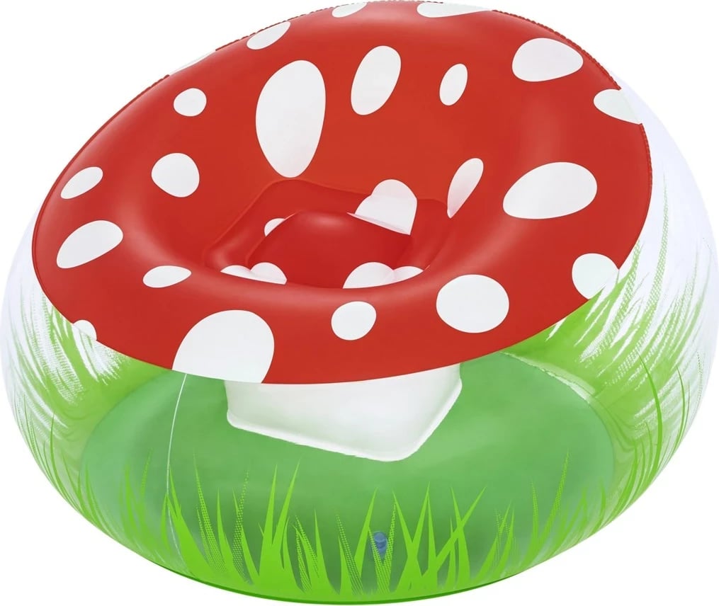 Karrige fryrëse për fëmijë Bestway Mighty Mushroom, PVC, e bardhë/transparente