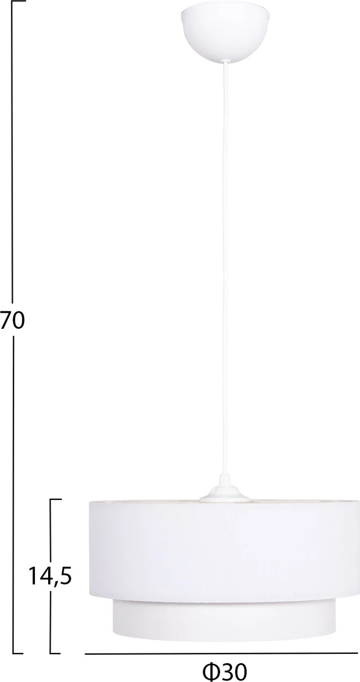 Llambë varëse cilindrike KRIKS FH4707.01 PVC e bardhë Φ30x70H cm Llambë varëse cilindrike KRIKS FH4707.01 PVC e bardhë Φ30x70H cm